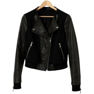 Joie Iridessa Leather Moto Jacket Size Medium
